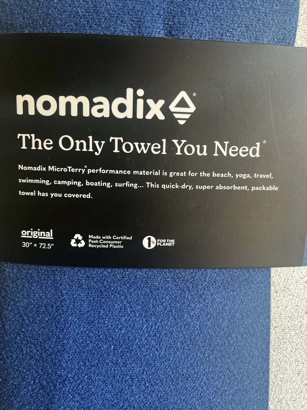 Nomadix NWT Colorado Flag Blue White Striped Performance Towel Lightweight Beach